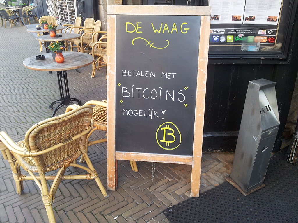 Bitcoins were accepted in stadscafé De Waag in Delft as of 2013. Photo by Targaryen. Bitcoins were accepted in stadscafé De Waag in Delft as of 2013. Photo by Targaryen.
