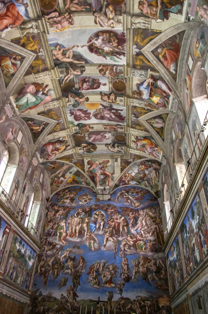 Sistine Chapel ceiling. Photo by Antoine Taveneaux. Sistine Chapel ceiling. Photo by Antoine Taveneaux.