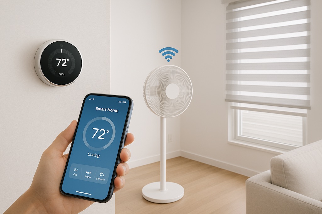 Smart home cooling devices and automation systems. Smart home cooling devices and automation systems.